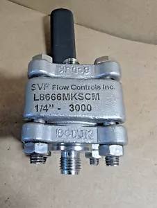 SVF Flow Controls Inc L8 666MKSCM Edelstahl Kugelhahn 1/4" (Neu NB) - Bild 1 von 8