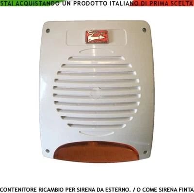 SECURVERA Contenitore Solo in ABS Ricambio Per Sirena da Esterno Merla o Come Sirena Finta