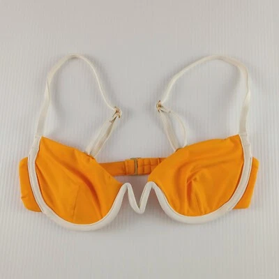 L*Space Nico Bikini Top Women's Size Small Mango Cream Underwired Swimsuit - Image 1 of 4