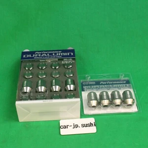 Enkei Genuine Lug Nut Lock Nuts Set for 5H 19HEX 35mm Silver M12 P1.5 12x1.5 - Picture 1 of 13
