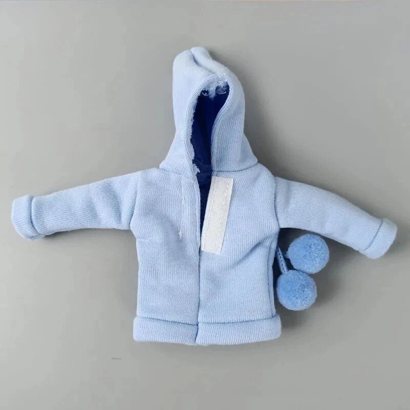 Blau Kapuzenpullover für Barbiepuppe Tägliche Outfit Kleidung für Blythe Puppen