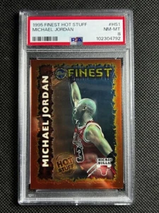 1995 Topps Finest Hot Stuff Michael Jordan #HS1 PSA 8 NM-MINT Chicago Bulls - Picture 1 of 2