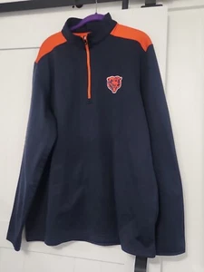 NFL TEAM APPAREL CHICAGO BEARS HERREN 1/4 REISSVERSCHLUSS LANGARM PULLOVER FLEECE XLARGE  - Bild 1 von 8