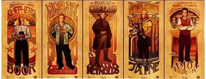 QMX/Loot Crate Serenity/Firefly Les Hommes Poster Set of 5- Rolled - Picture 1 of 1
