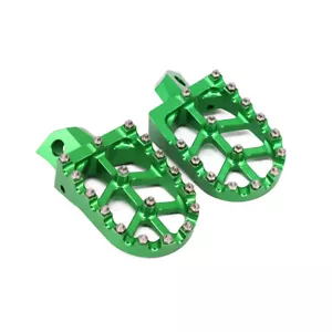 Foot Pegs Footpegs Footrests CNC For KX125 KX250 1988-1996 KX500 1988-2004 Green - Picture 1 of 12