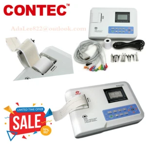 CONTEC ECG100 1 Channel Portable ECG Machine EKG Monitor electrocardiograph - Picture 1 of 11