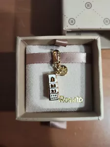 Ciondolo Torre Di Giotto Rosato Charm Argento 925 Placcato Oro 18kt - Foto 1 di 2