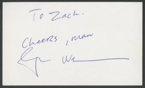 JAKE WEBER signed 3x5 index card | "Dawn of the Dead" - autograph