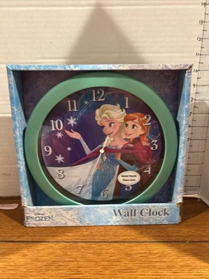 Relógio de parede Disney Frozen verde Disney filme de desenho animado - Imagem 1 de 4