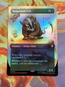 MTG TLA 326 Badgermole Cub NM EN Borderless Foil - Picture 1 of 2