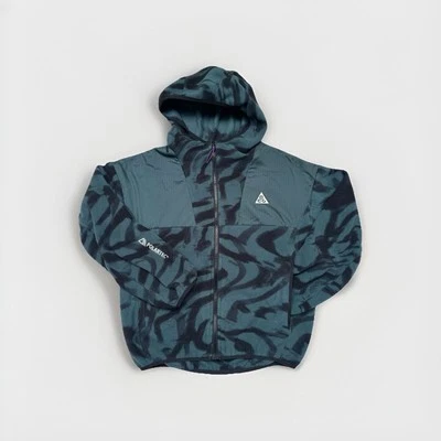Nike ACG Big Kids Wolf Tree Full-Zip Hoodie 'Green/Black' Size L - Image 1 of 4