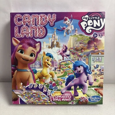 Candy Land: My Little Pony the Movie Edition Board Game Hasbro 2016 New Worn Box - Image 1 of 4