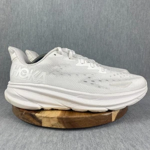 Scarpe Hoka One One Clifton 9 uomo taglia 12 bianche sneakers corsa atletica - Foto 1 di 10