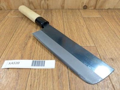 Cuchillo de cocina de chef japonés NAKIRI NEGRO vintage / de Japón 168/310 mm XA539 Foto 1 de 4