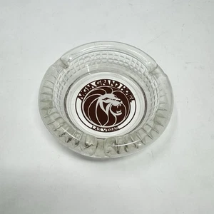 VTG Marketing Ashtray MCM Glass MGM Grand Hotel Las Vegas Lion Head - Picture 1 of 4