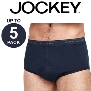 Jockey Y Front Briefs Mens Comfy Cotton Underwear Undies Trunks Boxer Bulk Navy - Bild 1 von 11