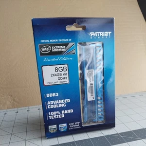 PATRIOT Extreme Master 8GB 2X4GB PC3-12800 DDR3 NON-ECC 240 PIN PVI38G160C9K - Picture 1 of 5