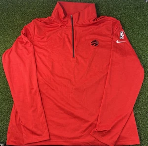 Nike Dri Fit NBA Toronto Raptors 1/2 Zip Pullover Daumenlöcher Rot Herren 2XL - Bild 1 von 11
