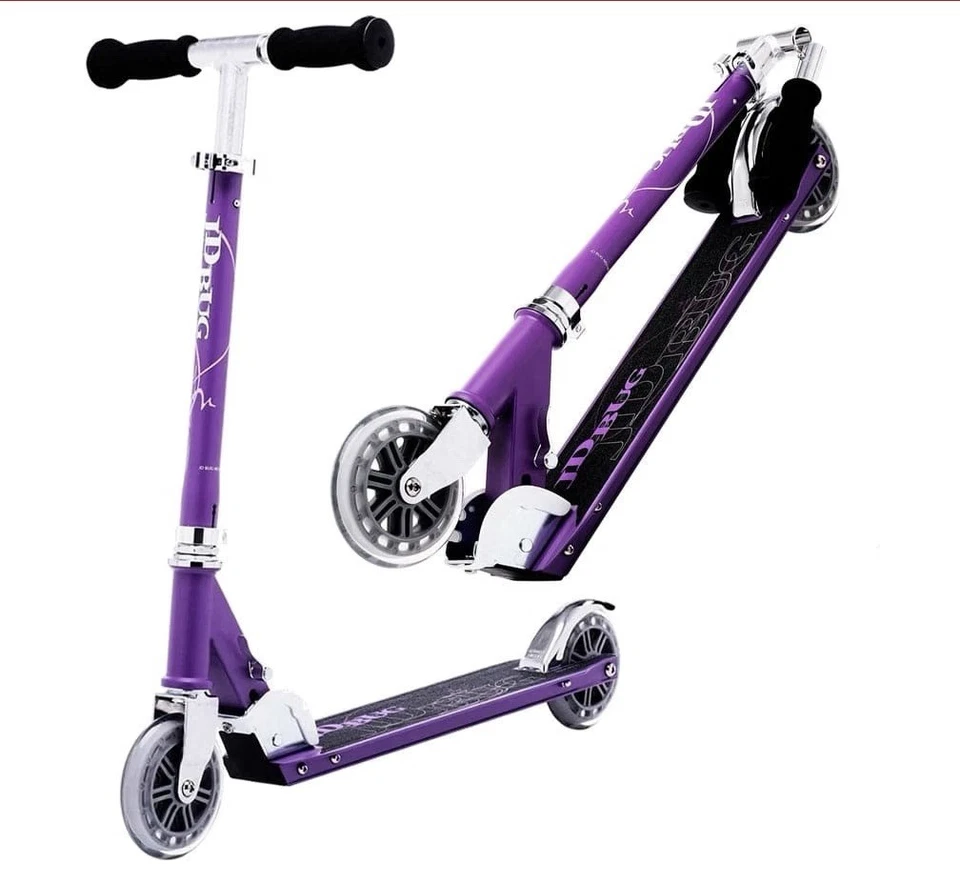 JD Bug Classic Street 120 Matt Purple Foldable Scooter - Image 1 of 1
