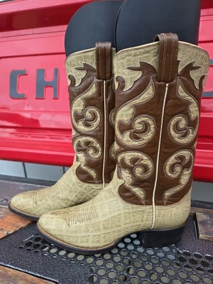 Botas de Vaquero Tony Lama De Colección Para Hombre Etiqueta Negra Estampado Elefante Talla 8.5 D Foto 1 de 4