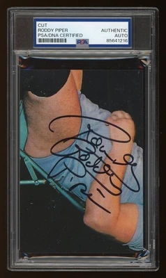 Rowdy Roddy Piper PSA/DNA Auto Signed Photo Print Autograph 3x5 216 - Image 1 of 2