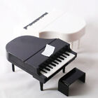 1/12 Puppenhaus Mini Kunststoff Klavier mit Hocker Musikinstrumentenmo^^i