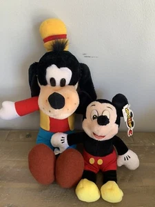 Vintage Goofy And Mickey Mouse Plush Disneyland Disney world Mousketoy Stuffie - Picture 1 of 8