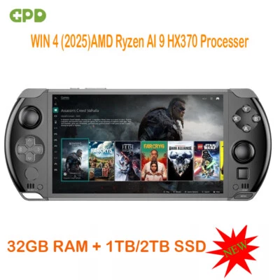 GPD WIN 4 2025 UMPC AMD Ryzen AI 9 HX370 / R7 8840U 32GB RAM 1TB/2TB SSD Win4 Foto 1 de 4