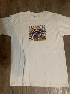 White Anvil Vintage 1997 Las Vegas Strip Casino T-Shirt Größe Large Mirage Excalibur - Bild 1 von 3
