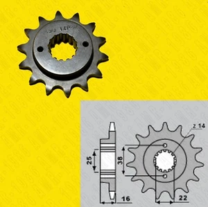 PIGNONE IN ACCIAIO DENTI 14 PER DUCATI MONSTER - SCRAMBLER #520 PBR 490BL - Imagen 1 de 1