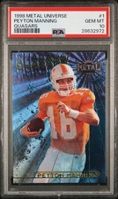 1998 Metal Peyton Manning Quasars Insert Rookie Card RC PSA 10 GEM MINT Pop 33