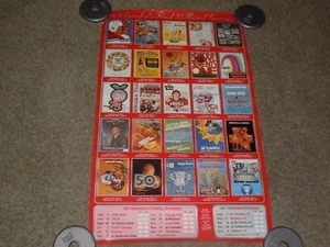 Vtg 1987 Nebraska Football Schedule Poster FIRST 25 BOWL GAMES Cornhuskers NU - Picture 1 of 3