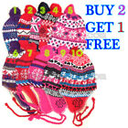 Women Girls Peruvian Ear Flap Ski Hat Beanie Random Patterns BUY 2 GET 1 FREE
