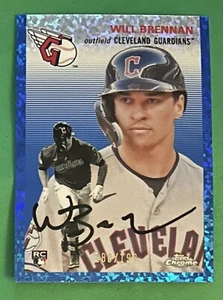2023 Topps Chrome Platinum Anniversary Blue Mini Diamond /199 Will Brennan RC - Picture 1 of 2