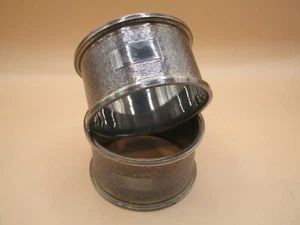 Birmingham 1965 Paar Serviettenringe Sterlingsilber motorgedreht - Bild 1 von 4