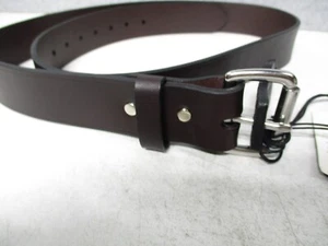 C.C. Filson Brown 1 1/2" Bridle Brown Leather Belt Stainless Steel Buckle Sz 42 - Picture 1 of 10
