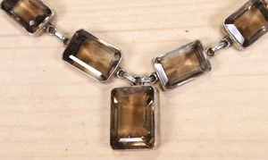 Collana Argento Sterling Teriffic e Quarzo Fumoso X083B - Foto 1 di 6