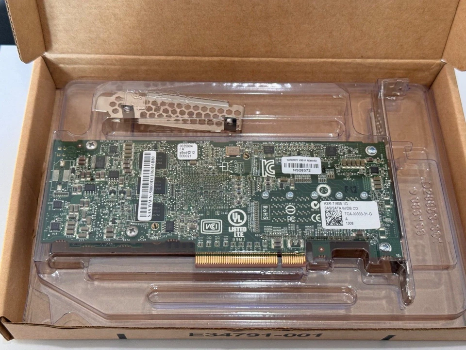 Adaptec ASR-71605 16-Port 1Gbps PCIe RAID Card Both Brackets - Image 1 of 2