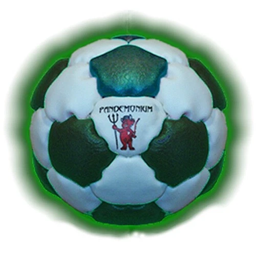 RADIATION GLOW IN THE DARK PELLETS & IRON FILLED  FOOTBAG 32 PANELS Hacky sack - Image 1 of 1