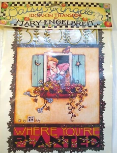 Vtg Daisy Kingdom Mary Engelbreit Iron on Transfer #6504 Bloom were you Planted - Picture 1 of 7