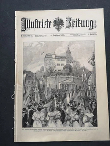 RK/IZ 1894 Zeitungsdruck 554 Sondershausen / von Mädler Sternwarte berlin Dorpat - Bild 1 von 3