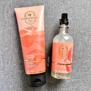 Bath & Body Works Aromatherapy ORANGE + GINGER Body Cream AND Body Mist Oil Set - Picture 1 of 1
