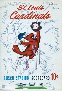 1962 Philadelphia Phillies Autographed (24) SLC Scorecard NICE NEAT FRAMEABLE! - Picture 1 of 4
