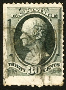 #165 1873-1874 30c Gray Black VF-XF Used, Jumbo Arrow - Picture 1 of 1