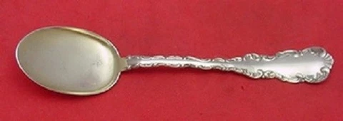 Louis XV By Whiting Sterling Silver Ice Cream Spoon Goldwashed Birks 5 1/8" Cover