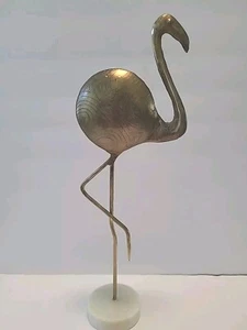 Vintage Decorative 15" Brass FLAMINGO Metal Figurine Sculpture Made In India - Picture 1 of 8