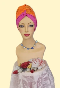 Pretty  Turban Chemo Cancer Hat Hair Loss  Head Wrap - Picture 1 of 8