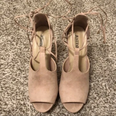 JustFab Women's Open Toe High Heels Foto 1 de 4