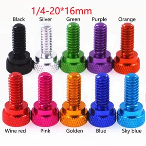 Color Aluminium Anodised High Head Step Handle Knurled Screw Bolt 1/4-20*16mm - Picture 1 of 5