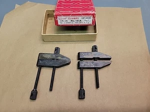 Juego de abrazaderas paralelas L. S. Starrett maquinista No. 161-A (2 abrazaderas) de lote antiguo con marcas - Imagen 1 de 24